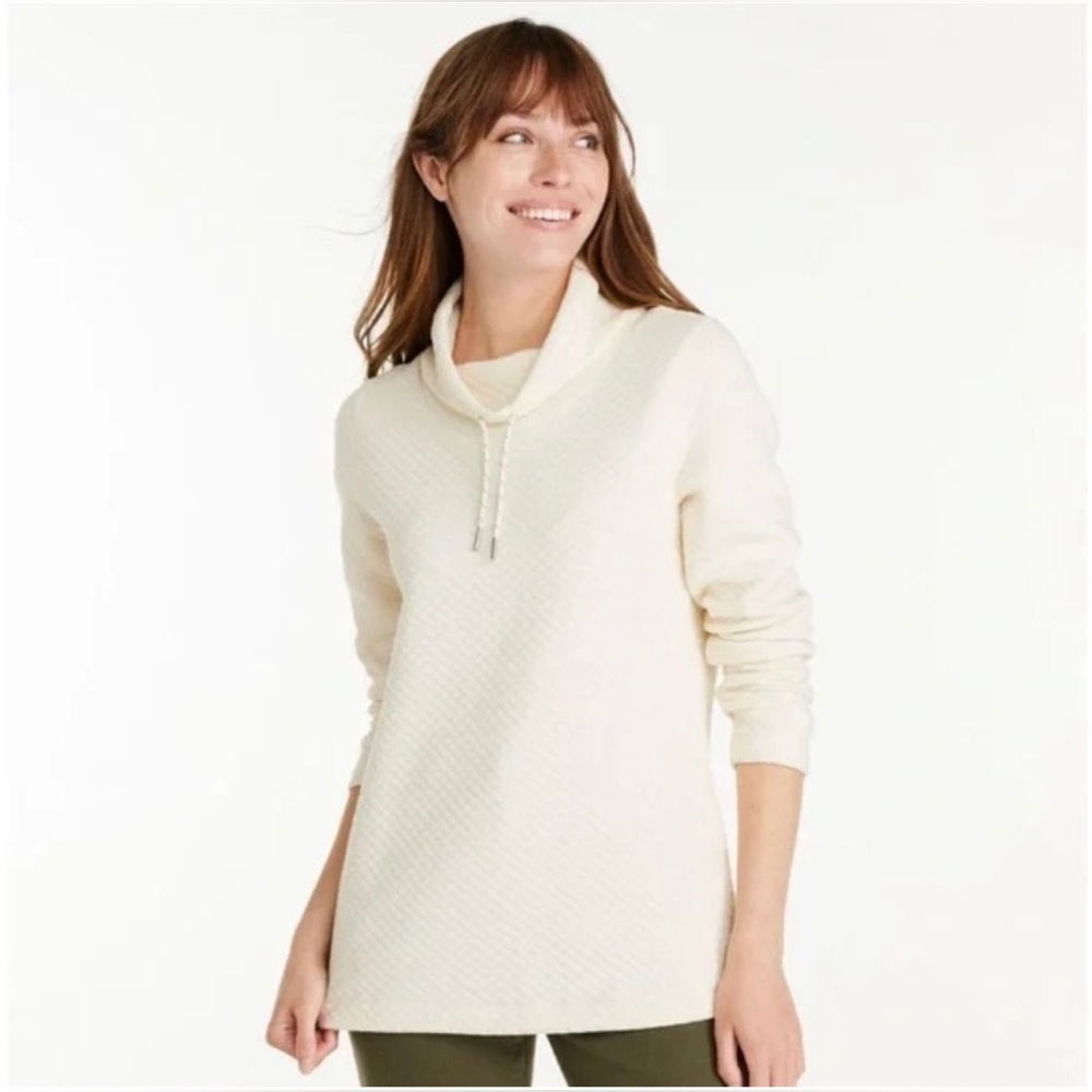 L.L. Bean Quilted Sea Green Pullover